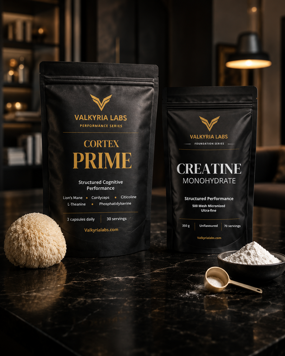 Valkyria Labs Cortex Prime and Creatine performance system