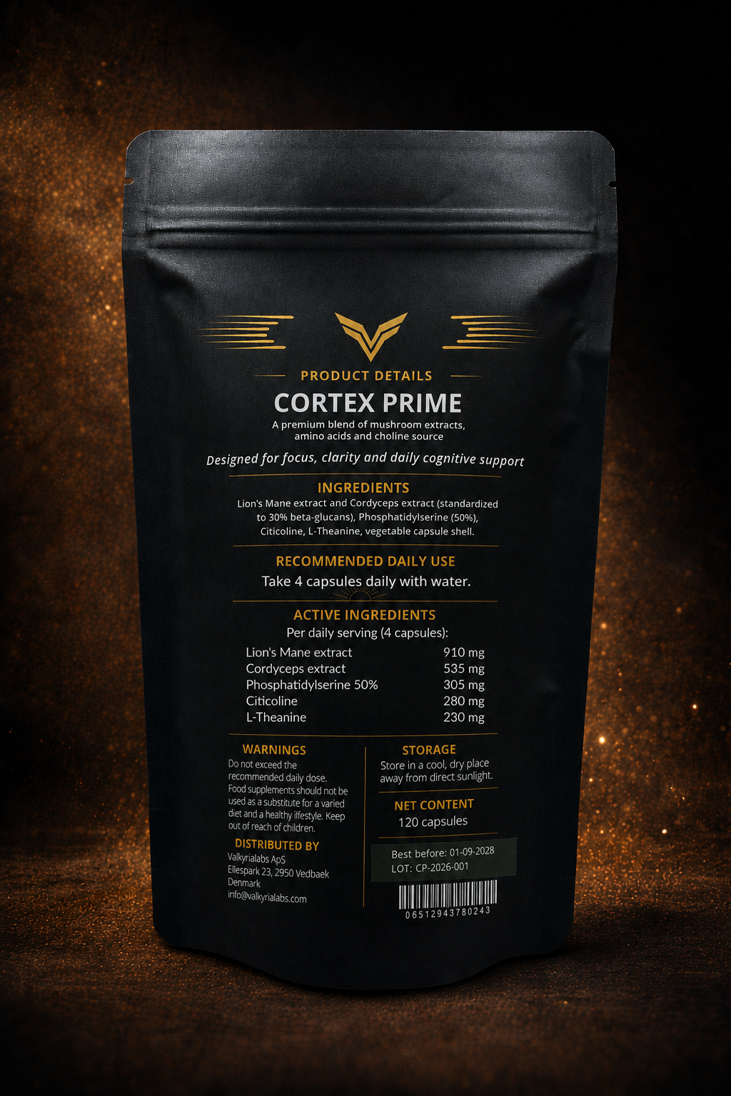Cortex Prime product details and active ingredients