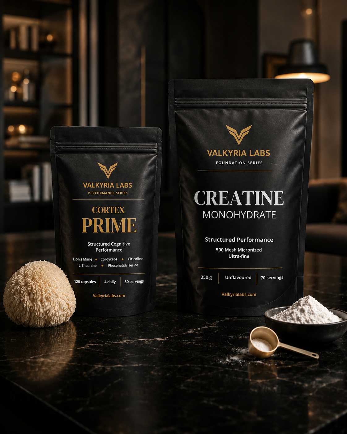 Valkyria Labs Cortex Prime and Creatine performance system